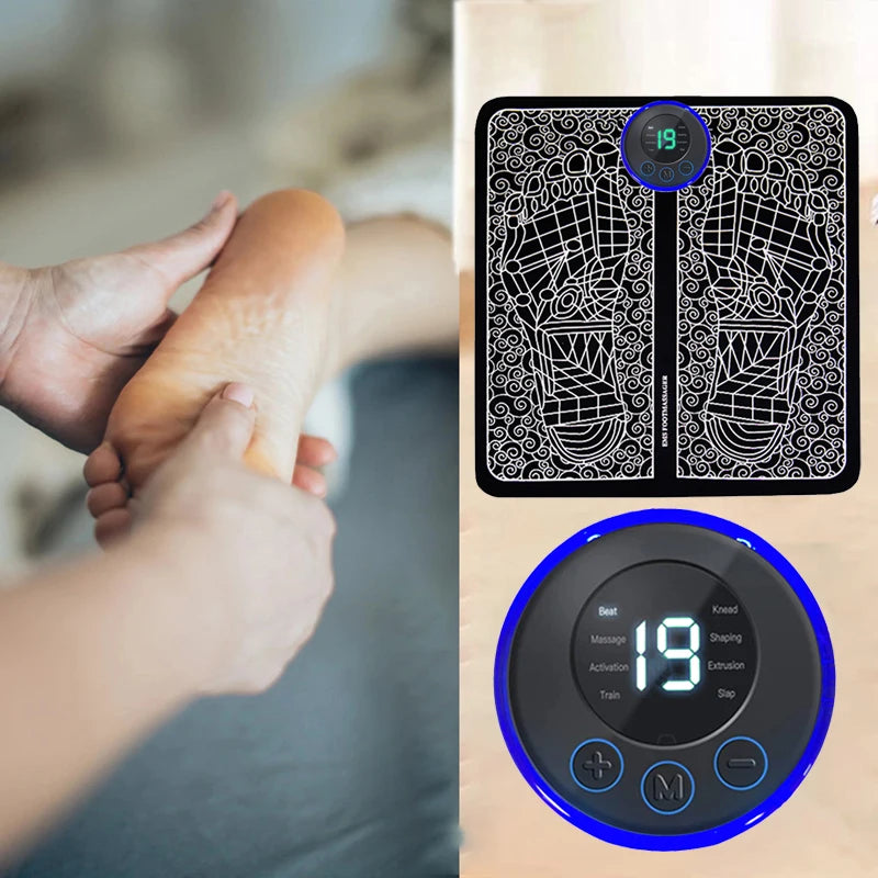 Opvouwbare elektrische voetmassagepad