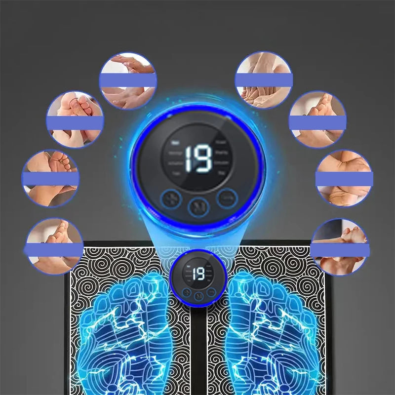 Opvouwbare elektrische voetmassagepad