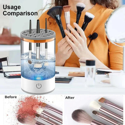 منظف ​​فرش المكياج الكهربائي 3 في 1 بمنفذ USB